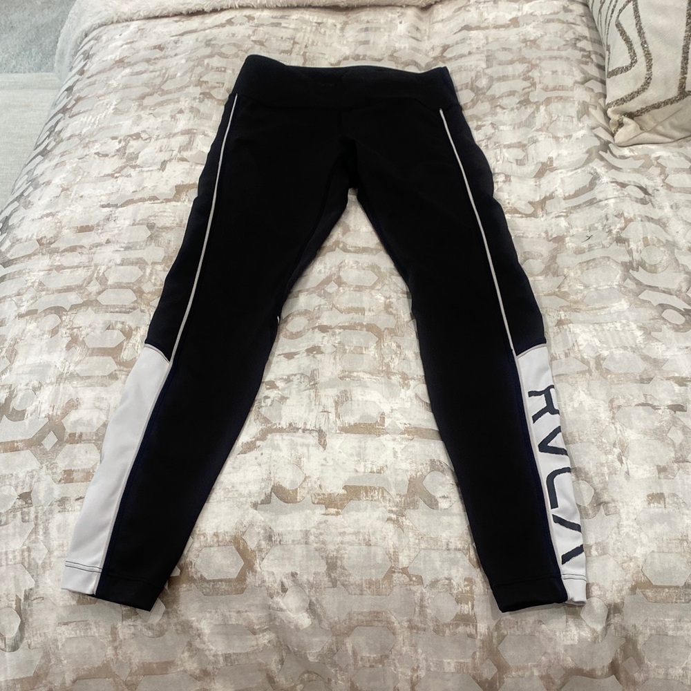 RVCA Womens Black and White Leggings